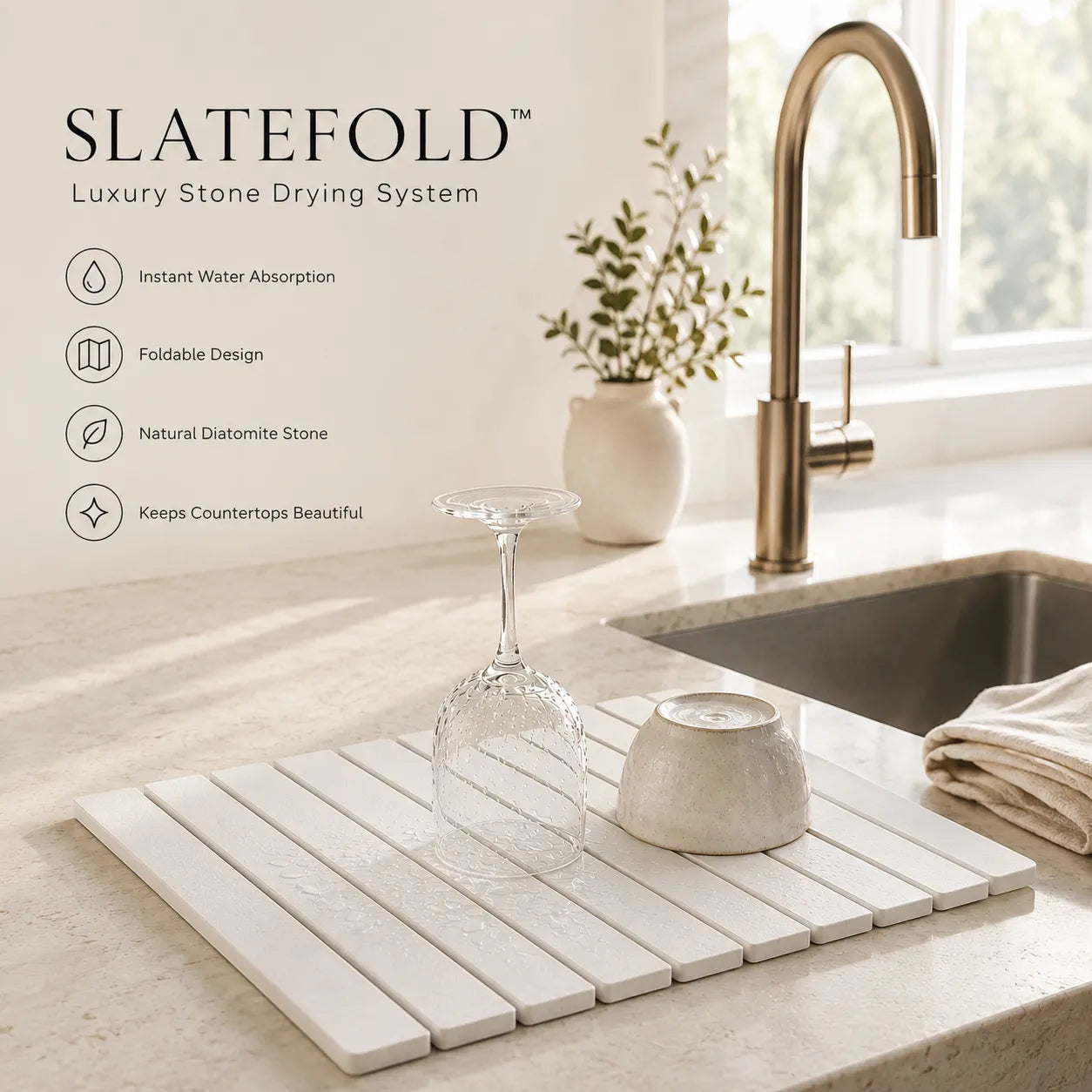 SlateFold™ Stone Drying Mat