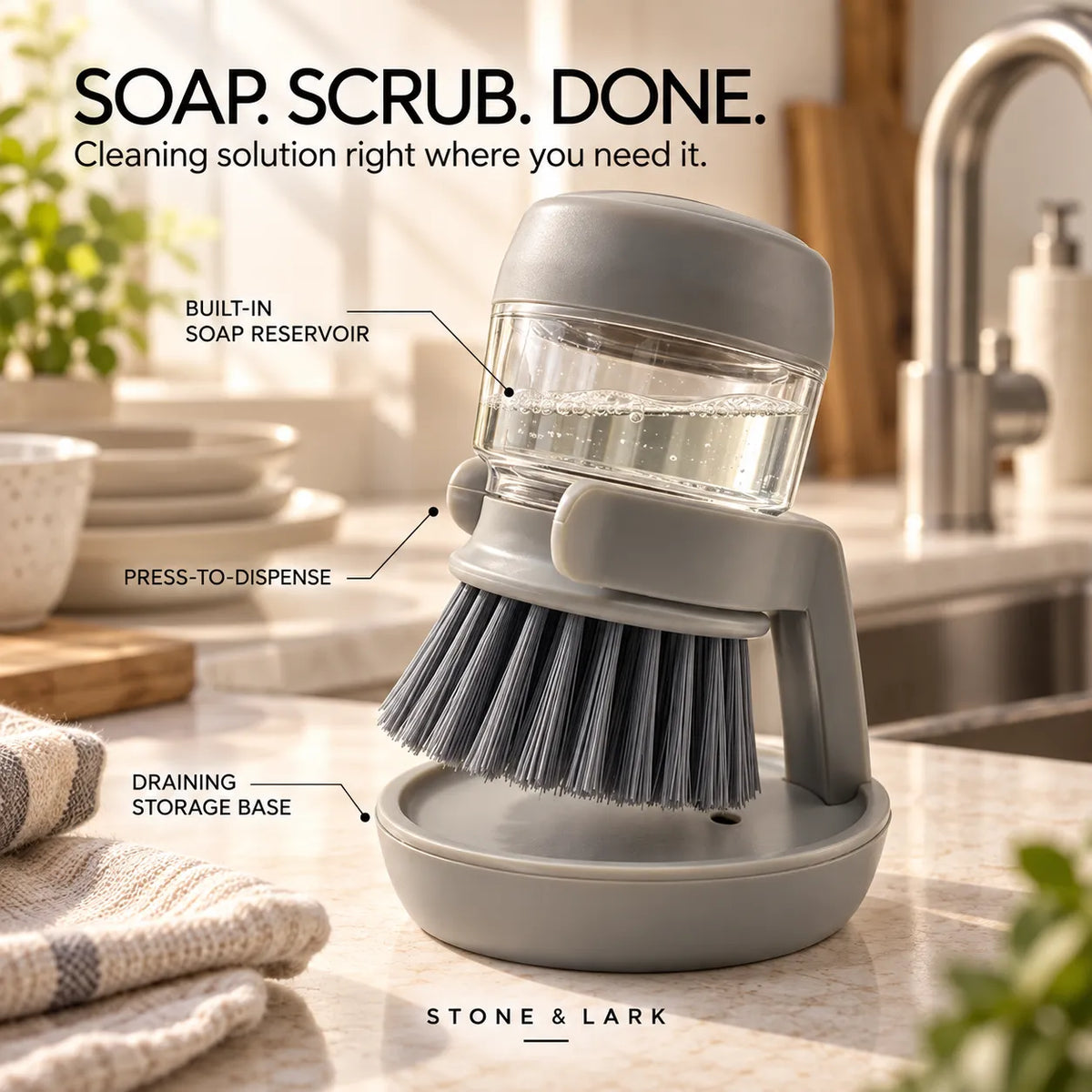 PressScrub Soap Brush