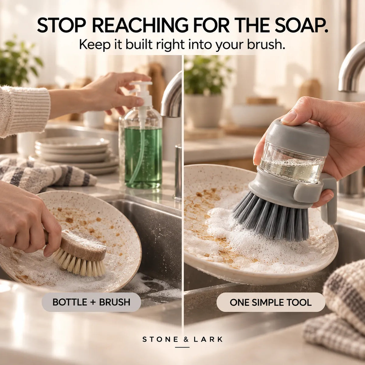 PressScrub Soap Brush
