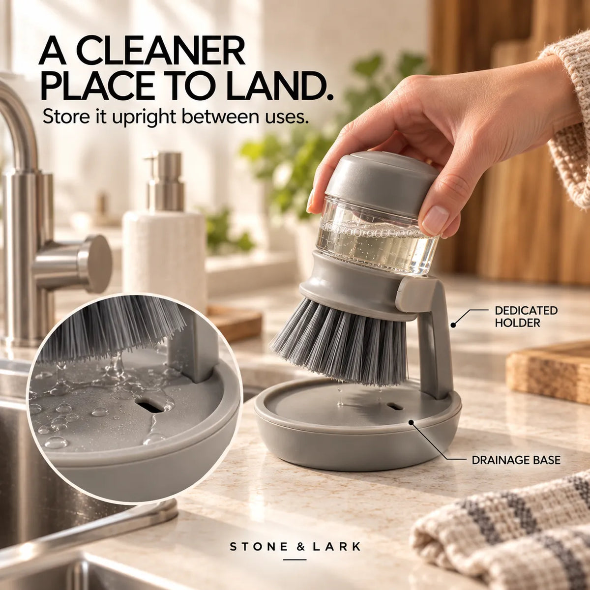 PressScrub Soap Brush