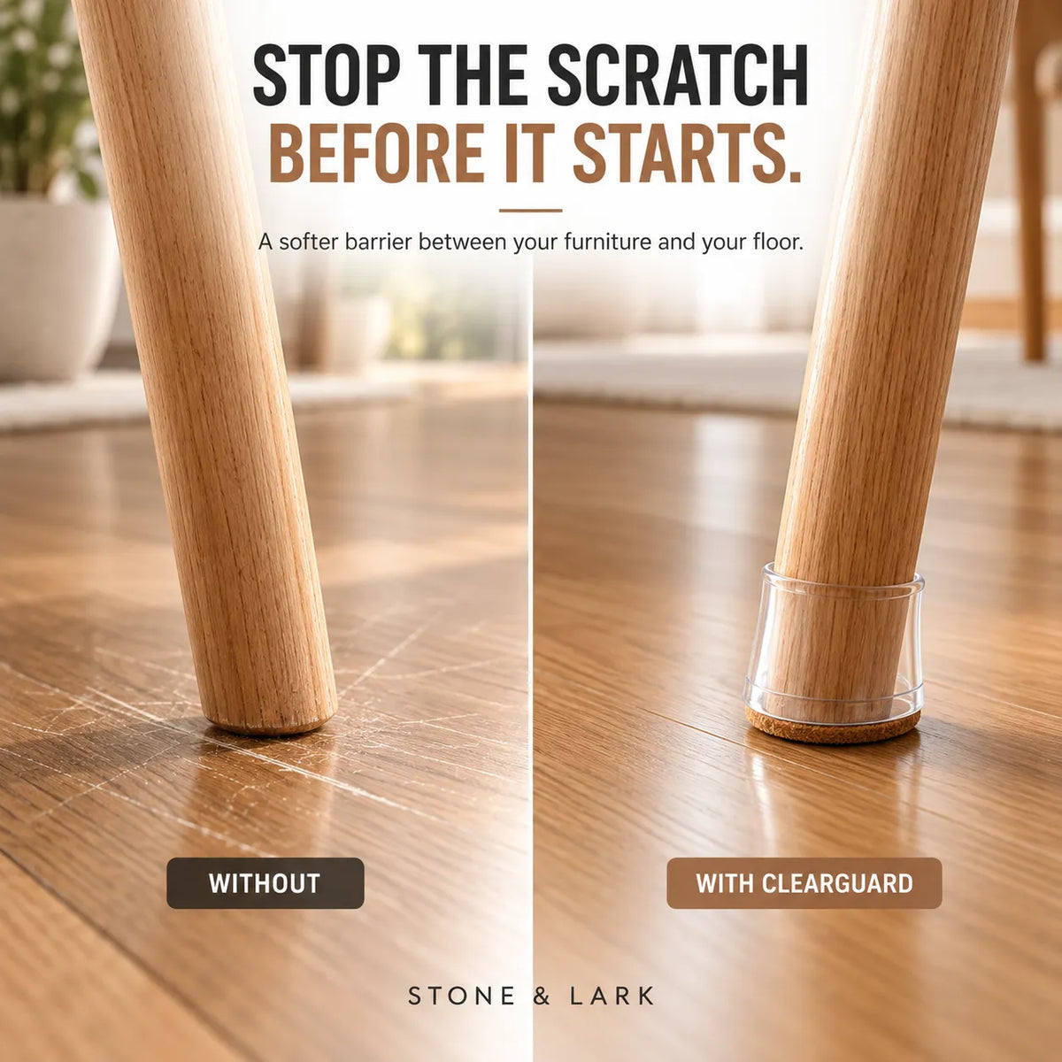 ClearGuard Chair Leg Protectors