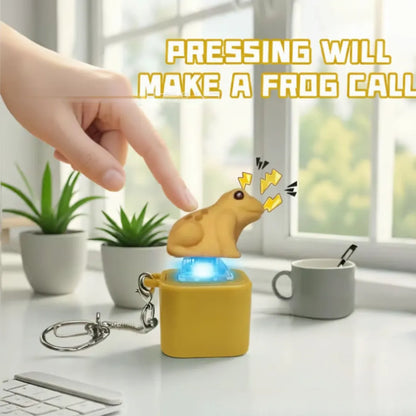 Croaking Frog Keychain