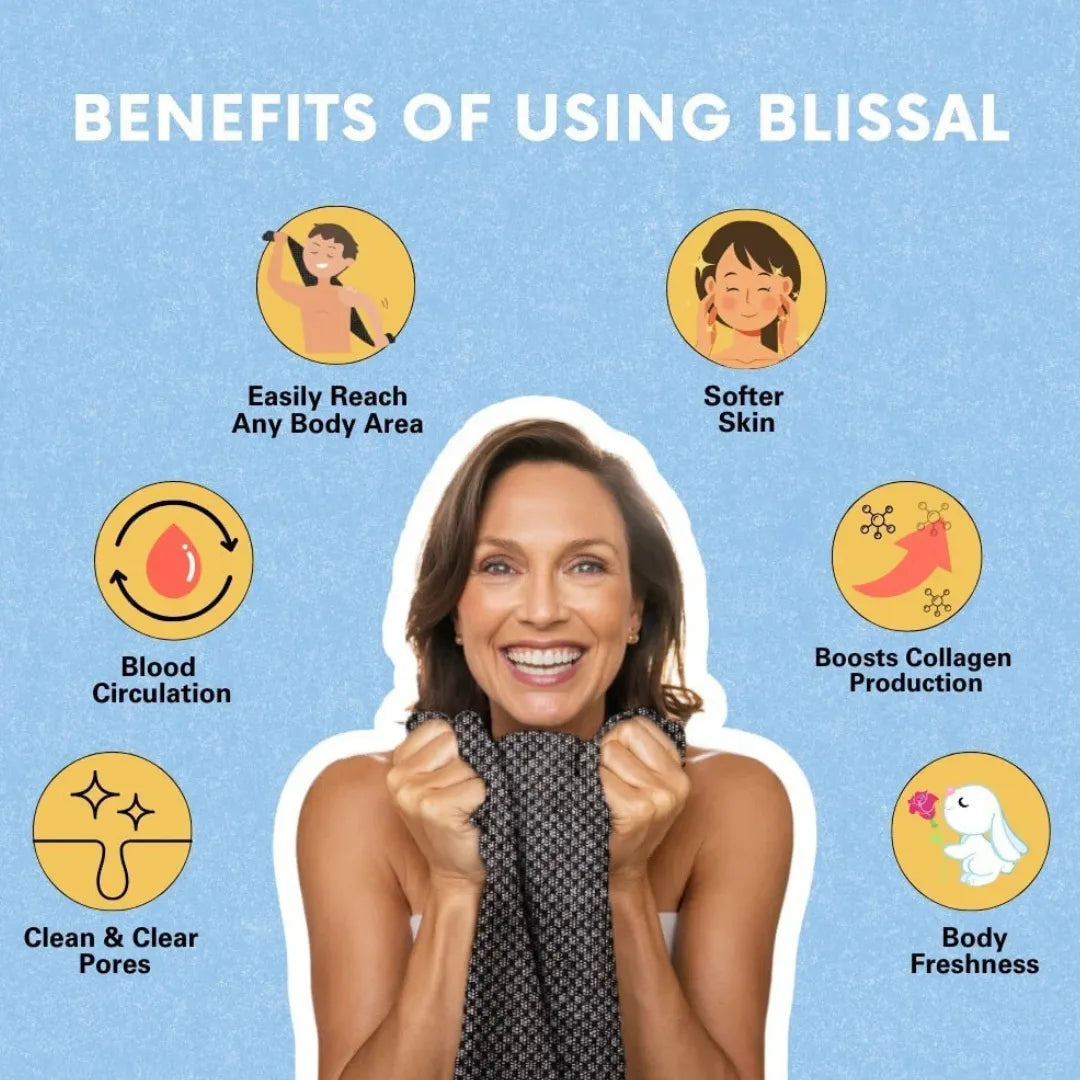 Blissal Exfoliating Antibacterial Shower Towel
