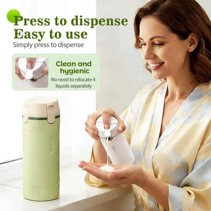 The Essential 4-in-1 Travel Dispenser