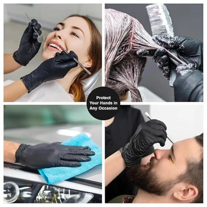 Black Nitrile Disposable Gloves