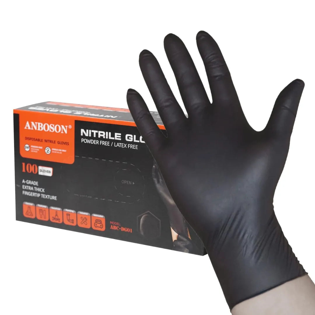 Black Nitrile Disposable Gloves