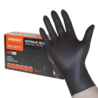 Black Nitrile Disposable Gloves