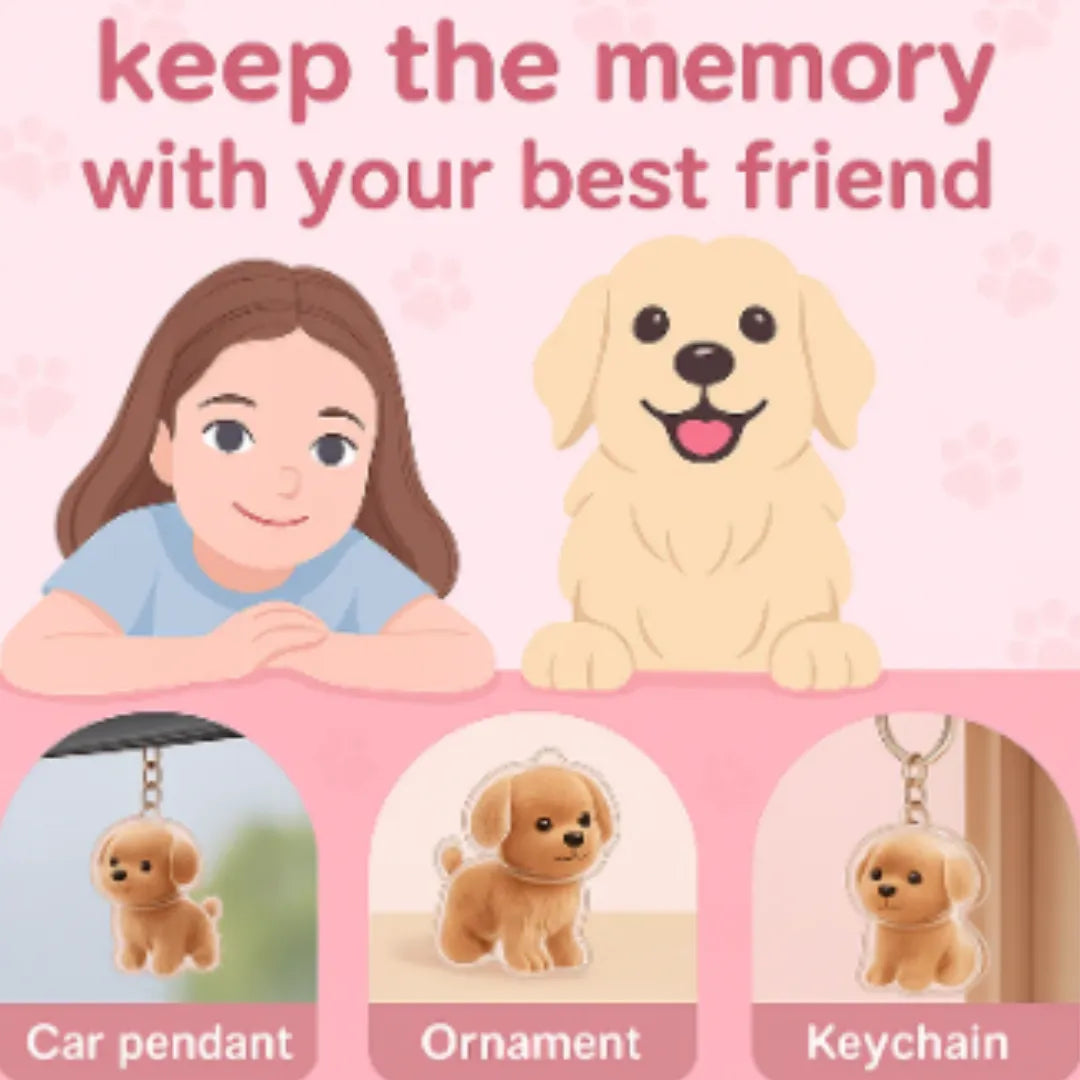 Pet Hair Keychain